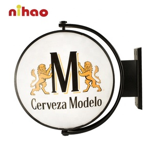 NIHAO屋外屋内カスタムラウンド回転広告LedネオンライトボックスサインforBar Restaurant Promotion - Product Image 2