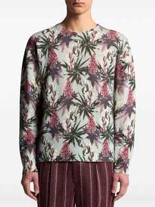 Pull en tricot jacquard personnalisé du fabricant, pull moelleux luxueux à motifs floraux incrustés pour hommes - Product Image 2