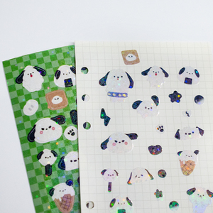 Feuilles d'autocollants en vinyle holographique imperméable imprimées sur mesure, PVC auto-adhésif, découpe à la demande, facile à décoller, paillettes - Product Image 5