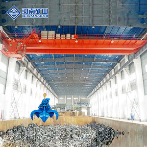 QZ Type 25 tonnes de manutention de ferraille d'acier grappin grue de déplacement de pont aérien électrique avec seau - Product Image 5