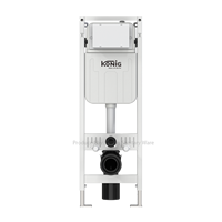 Installation en coin Meilleure vente Dissimulé dans le mur Réservoir bleu Wc Flush avec cadre en métal Sanitaire