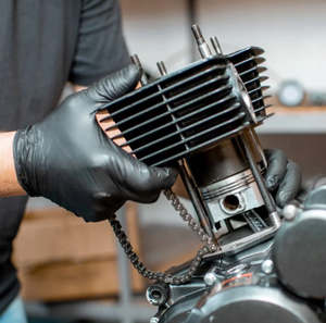 ถุงมือไนไตรล์สีดำแบบใช้แล้วทิ้ง ไม่มีแป้ง ไม่มีน้ำยาง สำหรับงานซ่อมเครื่องจักร อุตสาหกรรมหนัก ความหนา 6 มิล  ขนาด <span class=keywords><strong>M</strong></span> L XL  5 มิล - Product Image 6