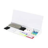 Tapis d'ordinateur effaçable à sec, tableau blanc, support de clavier, plate-forme, organisateurs de bureau, petit bureau en verre, rangement de tableau blanc
