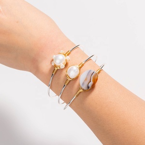Phụ Nữ Kết Hợp Phong Cách Vòng Đeo Tay Với Khác Biệt Hình Đá Thời Trang <span class=keywords><strong>Bangles</strong></span> Đối Với Trang Sức Quà Tặng Trang Trí - Product Image 3