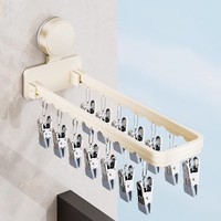 Étendoir mural pliable pour salle de bain Design fonctionnel pour vêtements sous-vêtements chaussettes Clip étagère pour balcon contrainte d'espace
