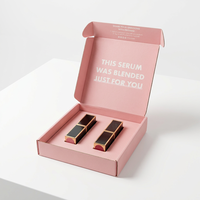 Boîte d'expédition en carton rigide personnalisée de luxe rose bleu violet écologique pour cosmétiques, parfums, cadeaux