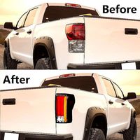 Luces Traseras LED para Toyota Tundra 2007-2013, Lámpara Trasera con Señal de Giro Secuencial y Animación Dinámica de Encendido, Luz de Freno