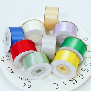 Ruban en satin polyester simple <span class=keywords><strong>face</strong></span> de haute qualité, 6 mm de large, 50 yards, en rouleau, pour emballage cadeau, vente en gros sur mesure - Product Image 4