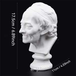 Buste de <span class=keywords><strong>Voltaire</strong></span> SKC12 en résine, sculpture artistique réaliste peinte à la main pour la décoration de la maison - Product Image 2
