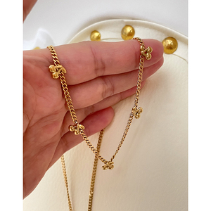 Cereza fruta pequeño encanto collar de acero inoxidable cadena de eslabones cubanos gargantilla Lisa collares Chic moderno lindo elegante joyería de fiesta - Product Image 5