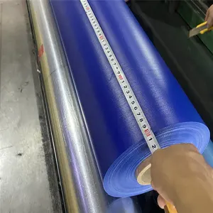 Lona impermeable para camión, lona de PVC resistente al frío, color azul, para remolque, 1000D, 680gsm