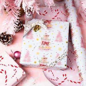 Pink Christmas Tree Wrapping <b>Paper</b> <b>Roll</b> 17 In X 32.8 Ft Gift Wrap For Holiday Crafting And Present Decorating - Product Image 5