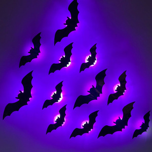 <span class=keywords><strong>Halloween</strong></span> 3D stereoscopico Spider Bat LED luce lampeggiante PVC <span class=keywords><strong>festa</strong></span> finestra adesivi da parete decorazione atmosfera <span class=keywords><strong>Halloween</strong></span> arredamento - Product Image 3