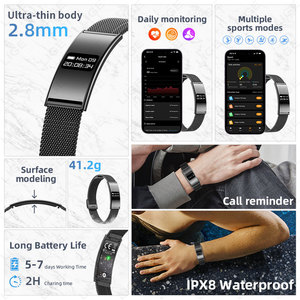 Pulsera Inteligente con Batería de 7 Días BWB8, Ultrafina, Monitor de Frecuencia Cardíaca, SpO2, HRV, Sueño, Resistente al Agua, Monitor de Actividad Física - Product Image 6