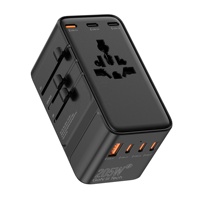 Worldplug 7 en 1 205W GaN Adaptateur universel de voyage multi-ports super rapide Adaptateur de prise universelle pour le monde entier 6 Type C et 1 USB