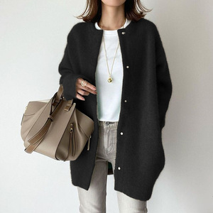 Kardigan Rajut Terbaru Model Longgar, Bahan Lembut, Rajutan Crochet, Pakaian Rajut Polos, <span class=keywords><strong>Sweater</strong></span> Longgar, Kardigan Tebal Wanita - Product Image 5