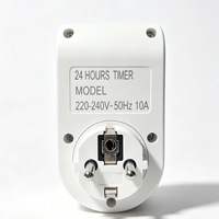 可编程数字定时器插座 LCD 显示屏 230V 16A 插入式时间开关 24 小时电子控制器，适用于家用电器