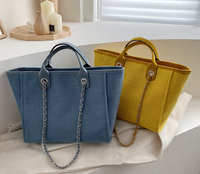 Sac fourre-tout vintage élégant pour femme, sac à bandoulière décontracté imperméable pour femme, sac de shopping en toile grande capacité