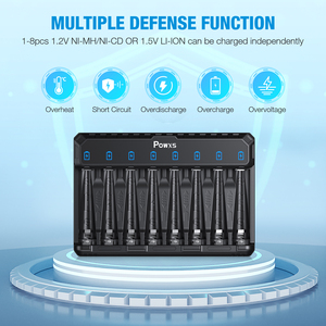 Cargador de Baterías Recargable Portátil EBL de 8 Ranuras para Baterías de Iones de Litio de 1.2v NIMH AA AAA y 1.5v - Product Image 6
