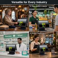 Terminal de point de vente tout-en-un Longfly S3 15,6 pouces avec écran tactile capacitif Android OS, Wi-Fi 6 et Bluetooth 5.2