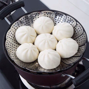 Stainless Steel Steamer Basket 304 Foldable Extendable Steam Rack For Cooking Buns And Vegetables - Product Image 5