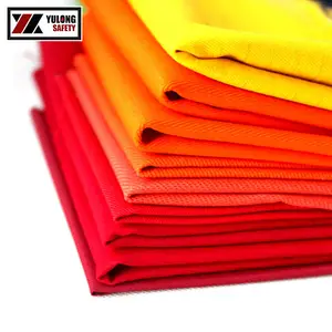 Venta al por mayor de poliéster/algodón Vis reflectante amarillo fluorescente tejidos para ropa de trabajo - Product Image 1