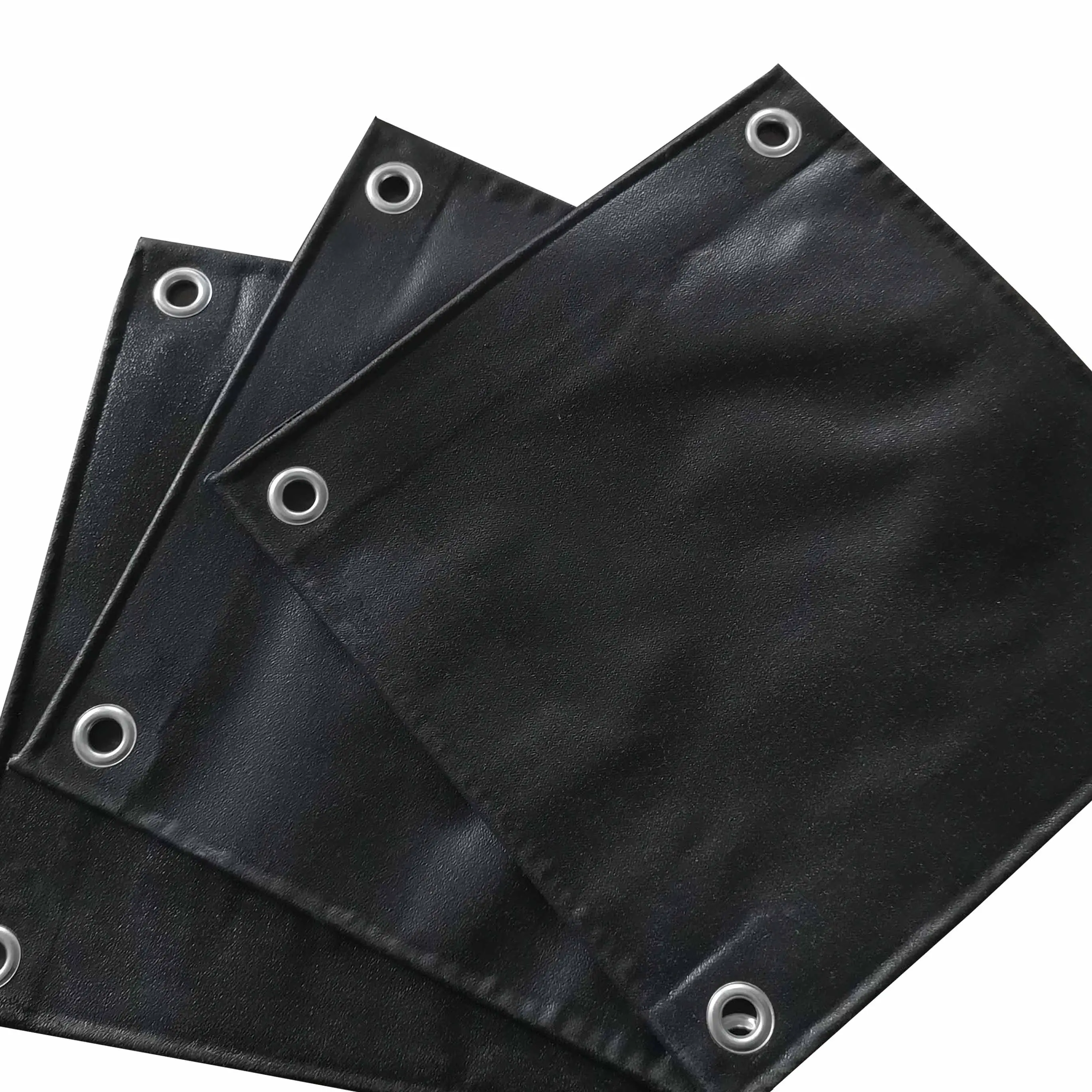 Popüler siyah PVC kaplı branda pürüzlü yüzey tuval kullanılan Sudan için