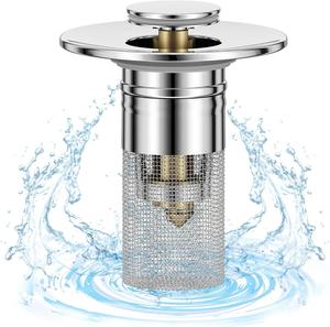 Passoire de <span class=keywords><strong>lavabo</strong></span> moderne <span class=keywords><strong>universelle</strong></span> étanche anti-odeur de cheveux anti-bactérien au sol pour la salle de bain - Product Image 1