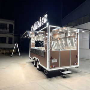 Custom <strong>UK</strong> Style 4M Dual-Axle Fiberglass <strong>Food</strong> Truck Trailer Fully Equipped Mobile Kitchen CE Certified Snack <strong>Food</strong> - Product Image 2