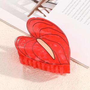 Wholesale Custom Artificial Tropical Anthurium Island <strong>Hawaiian</strong> Hair Clip Fashionable Flower <strong>Hawaiian</strong> Claw Clips - Product Image 3