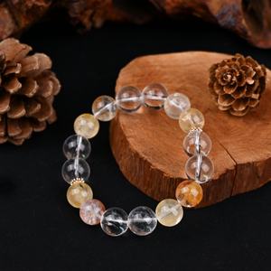 Offre Spéciale – Bracelets en Perles de Quartz Clair Naturel Poli, Pierres Précieuses de Guérison Dorée pour la Décoration de Bijoux - Product Image 4