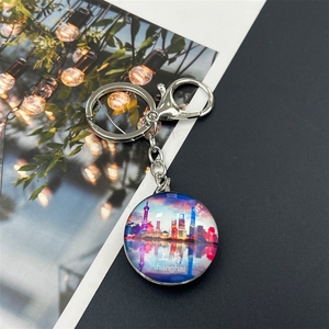 <span class=keywords><strong>Porte</strong></span>-clés souvenirs de Shanghai, tours de perles, le Bund, les sites touristiques du Temple du Dieu de la Ville, petits cadeaux touristiques, pendentifs - Product Image 3
