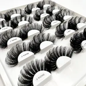 2024 pinto Lashes Natural Fluffy False Makeup boxes packaging fake eyelashes faux mink lashes 3d wholesale vendor