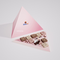 Luxuriöse Maßgefertigte Wiederverwendbare Valentinstag-Geschenkbox Verpackung Individuelle Pyramiden-Schokoladenbox für Hochzeitsfeier