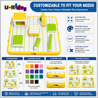 Tapis de jeu gonflable personnalisé pour enfants, tapis d'obstacles de parkour pour aire de jeux intérieure et jardin