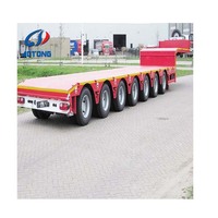 2 3 4 5 6 7 8 Essieux Low Loader Lowboy 60ton 70ton 80tons Low bed Semi Remorque détachable Lowbed Gooseneck Trailer