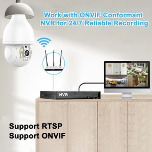 Haute qualité L01 Smart WiFi E27 3MP 360 ° panoramique sans fil PTZ CCTV caméra ampoule caméra pour la sécurité à domicile - Product Image 6