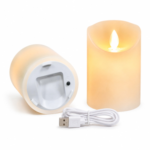 Guangzhou Pillar Electric – Nouvelles Bougies LED sans fil rechargeables par USB, écologiques et économiques, avec télécommande, idéales pour Halloween, Diwali et mariages - Product Image 1
