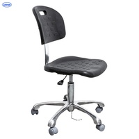 Chaise de laboratoire ESD Leenol, prix d'usine, mousse PU de haute qualité, couleur noire, antistatique ESD pour atelier électronique, chaise en PU