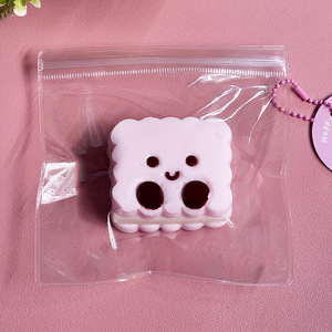 New Kawaii 6cm Cartoon Pink Biscuit <b>Squishy</b> Toy Fidget Stress Relief Squeeze Gift for Kids and Adults Enhances Happy Mood - Product Image 3