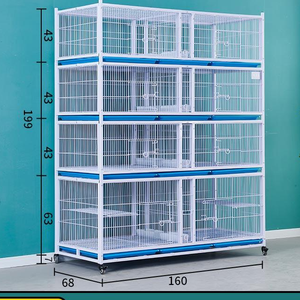 <span class=keywords><strong>กรง</strong></span>อุปถัมภ์และกรงแยกสแตนเลสคลาสสิกหรูหราอเนกประสงค์สำหรับสัตว์เลี้ยงสุนัขที่มีสีดำและสีขาว - Product Image 5