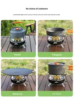 Réchaud à gaz portable d'extérieur 22000W, structure métallique séparée, cassette de butane liquéfié, cuisson, camping, réchaud à gaz