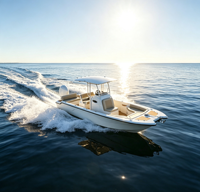 Catamaran en fibre de verre de 22 pieds, yacht rapide auto-drainant, bateau de loisirs pour la pêche en haute mer et les divertissements côtiers