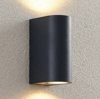 Lámpara de Pared LED Cuadrada Minimalista para Exteriores, de Una Sola Cabeza, Pequeña, Impermeable, para Patio, Base de Aluminio, Clasificación IP 65, Forma de Cilindro