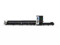 Machine de découpe laser semi-automatique CNC 6024 à double mandrin et alimentation de 6 m pour tubes métalliques