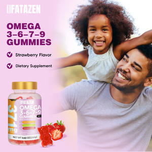 Complément Immunité Cerveau Yeux Naturel Biologique Sans Sucre Haute Absorption Santé Cardiaque Nutritif Saveur Fraise Végétalien Oméga 3 Gummies - Product Image 2