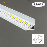 Profilé en aluminium pour bande LED 1616 mm, profilé LED pour armoire, canal LED avec diffuseur, couvercle LED, accessoires en aluminium – Vente chaude