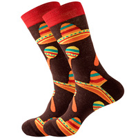 Chaussettes tendance pour hommes, motifs animaux, géométriques, squelettes souriants, personnages de dessins animés, cadeaux de fêtes multi-styles