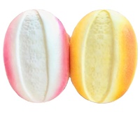 Jouets anti-stress à presser à remontée lente en forme de pain craquelé bicolore, jouets souples en PU réalistes en forme de pain, jouets anti-stress souples en forme de sucre