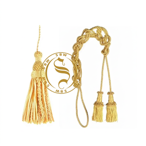 Pompons en fil de cérémonie en bullion, Pompon en bullion, Pompon en fil d'or français, Nouveaux modèles de pompons en bullion dorée - Product Image 1